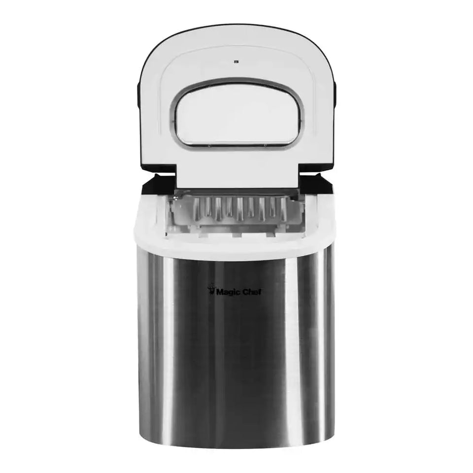 Magic Chef 27 lbs. Portable Countertop Ice Maker in Stainless Steel