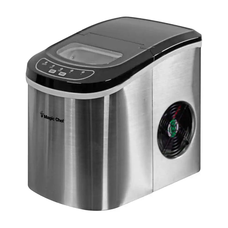 Magic Chef 27 lbs. Portable Countertop Ice Maker in Stainless Steel